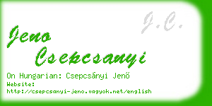 jeno csepcsanyi business card
