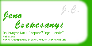 jeno csepcsanyi business card